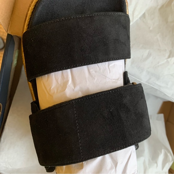 NIB Cole Haan Cloud Slide Black Suede Sandals - Picture 10 of 12